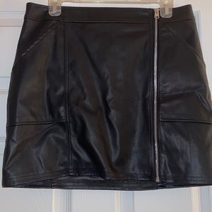 faux leather skirt